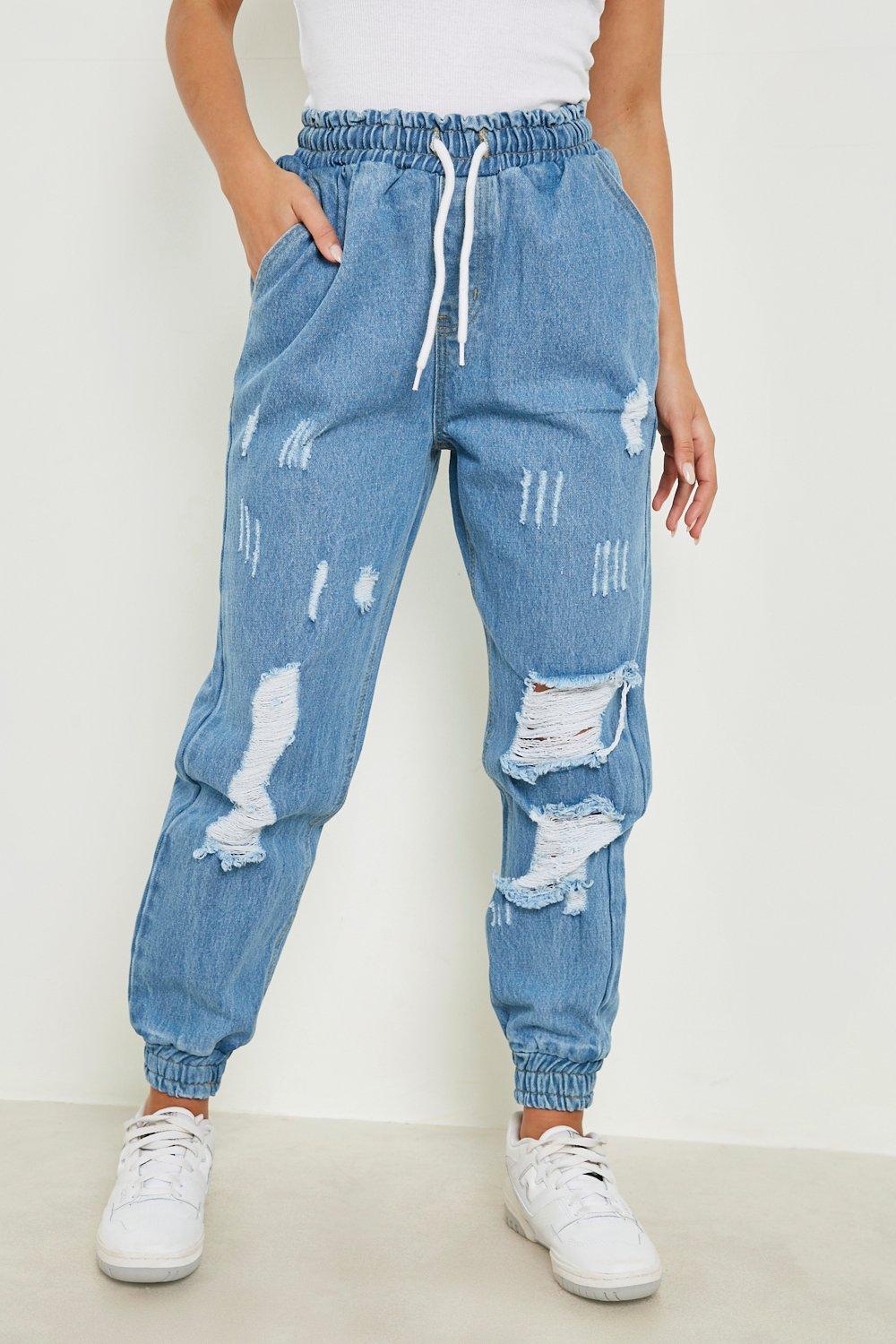 Ripped on sale jogger jeans